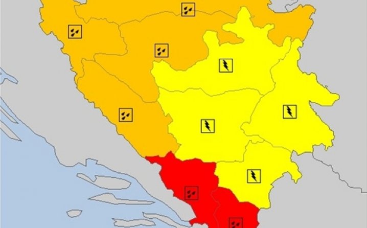 vremenska prognoza, vremenske neprilike, crveni meteoalarm, meteoalarm