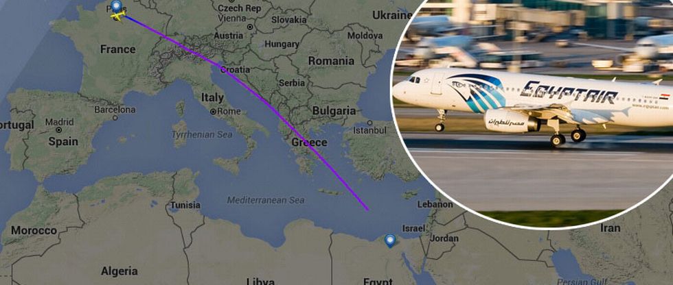 nestanak zrakoplova, Pariz, kairo