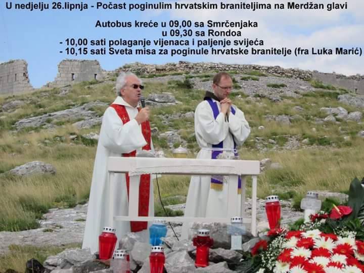 Merdžan glava, misa