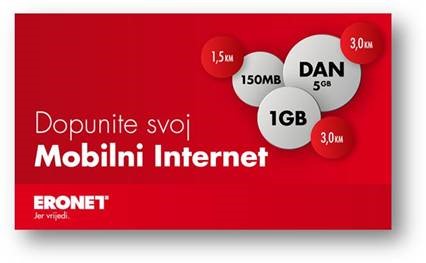 Mobilni internet korisnicima HT ERONET-a dostupan u novim opcijama
