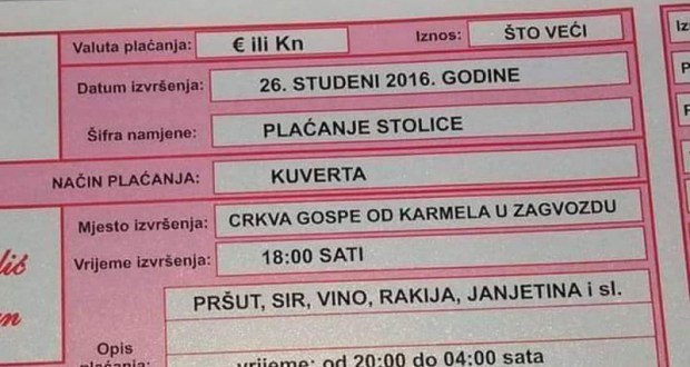 svatovi, uplatnica, pozivnica 