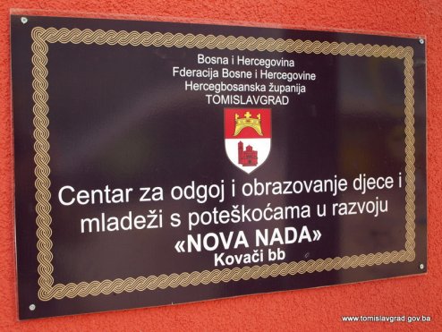 Nova nada, Tomislavgrad, Centar za odgoj i obrazovanje djece i mladeži s poteškoćama u razvoju "Nova nada" Tomislavgrad, Centar za odgoj i obrazovanje djece i mladeži s poteškoćama u razvoju "Nova nada" Tomislavgrad