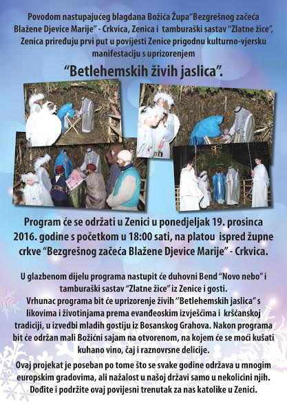 žive jaslice, bosansko grahovo, zenica