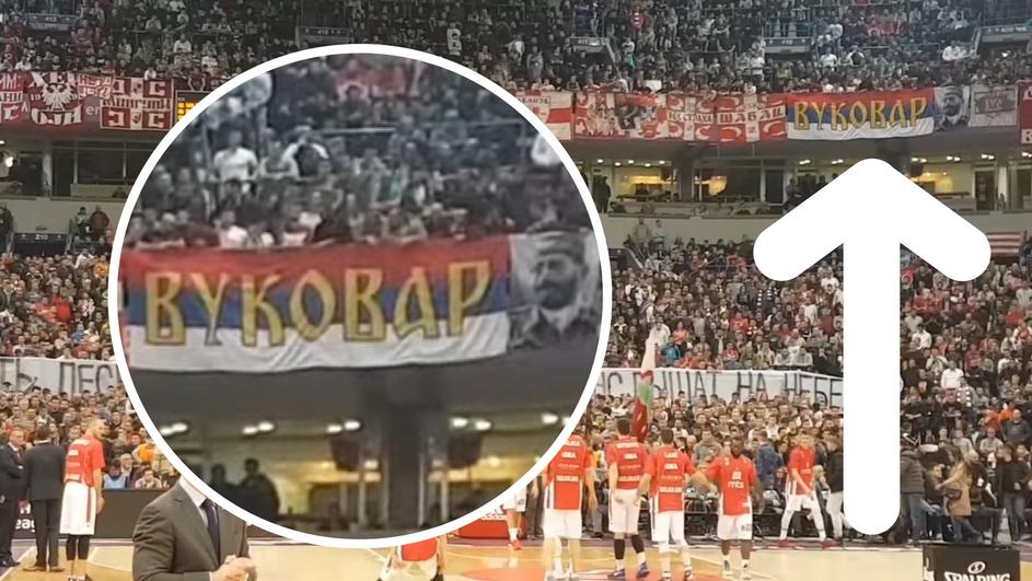 kk zvezda, delije, Vukovar, ćirilica, provokacija, Euroliga, kazna