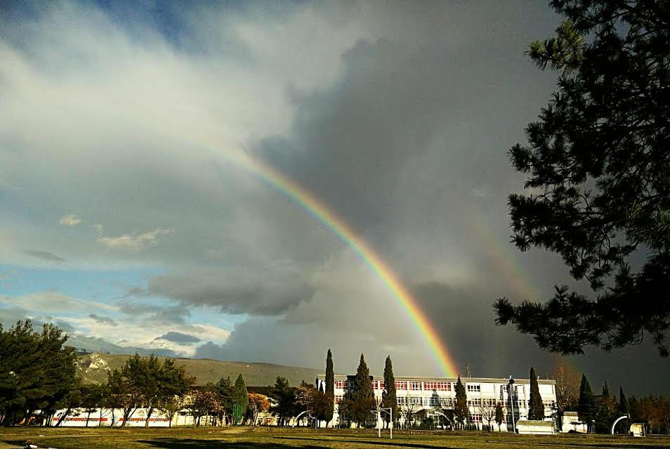 FPMOZ, duga, kiša, sunce, kampus rodoč