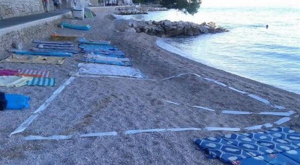 plaža na obali, Brela