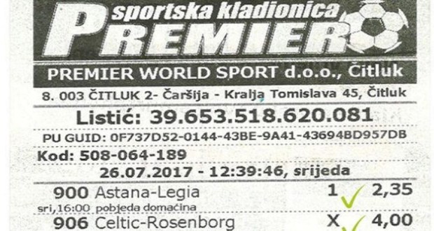 kladionica, kladioničar, Kladionica Premier