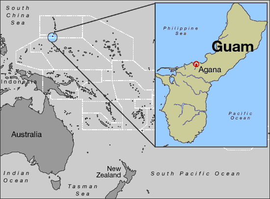 Sjeverna Koreja,  otok Guam
