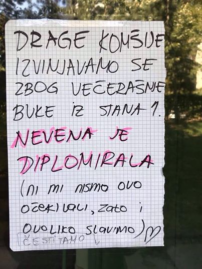 buka, Beograd, susjedi, poruka