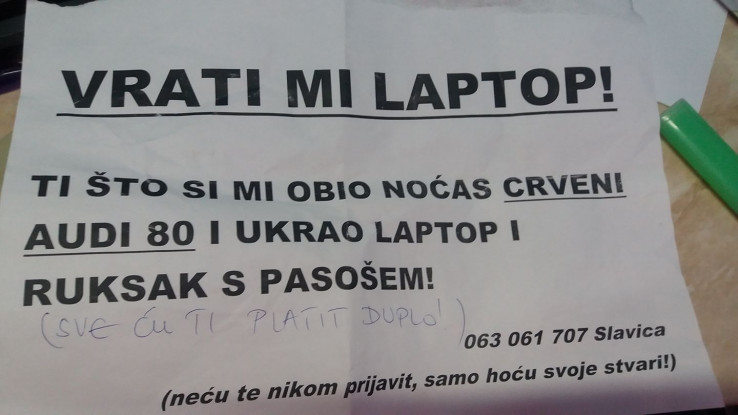 krađa, laptop