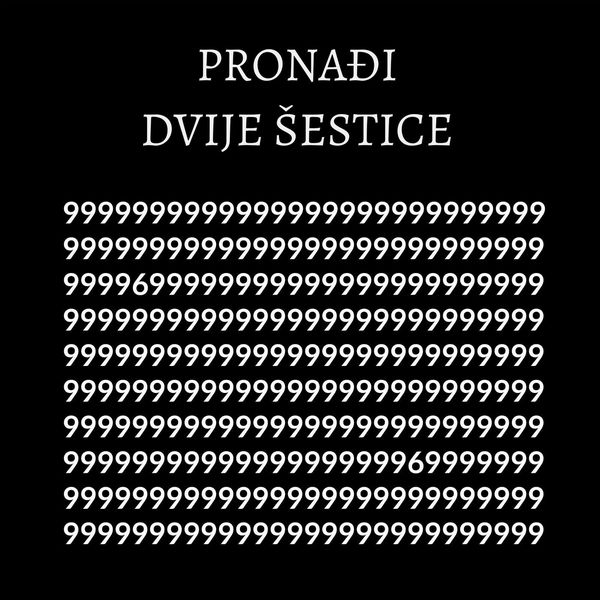 brojevi, percepcija , test