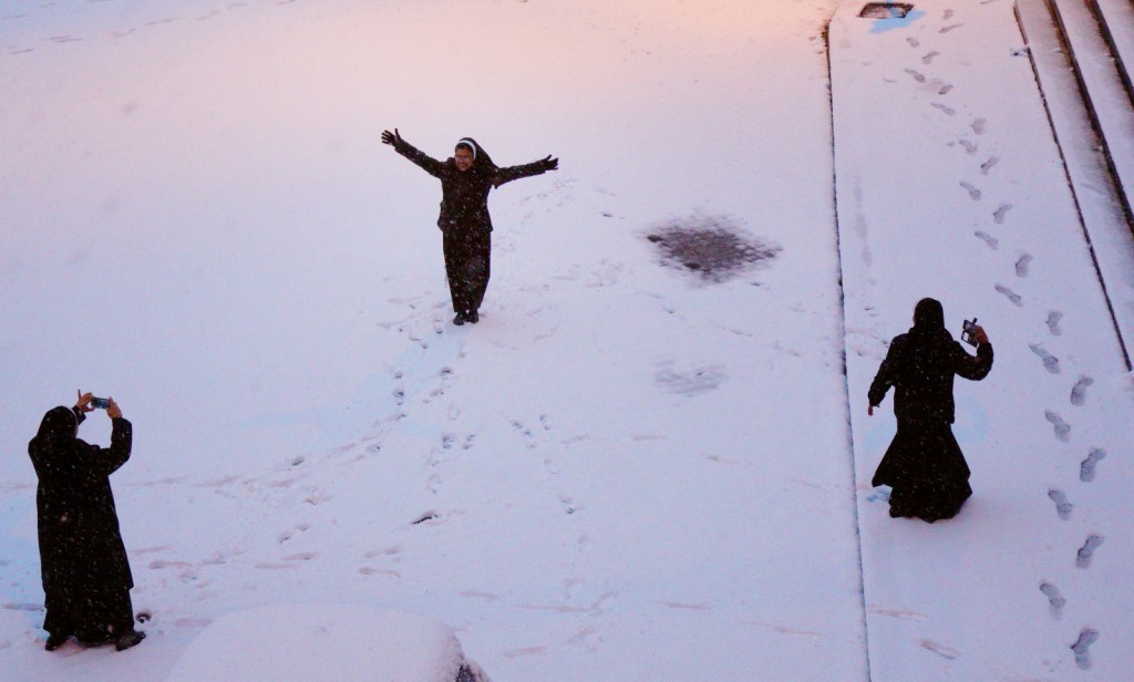 snijeg, rim, Vatikan, snježna mečava