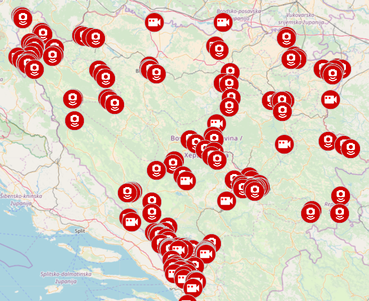 Hercegovina, radari  , aplikacija