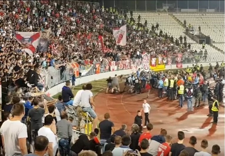 zvezda, crvena zvezda, tučnjava, tučnjava navijača