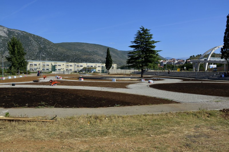 sjeverni logor, novi park u mostaru, JP Komos