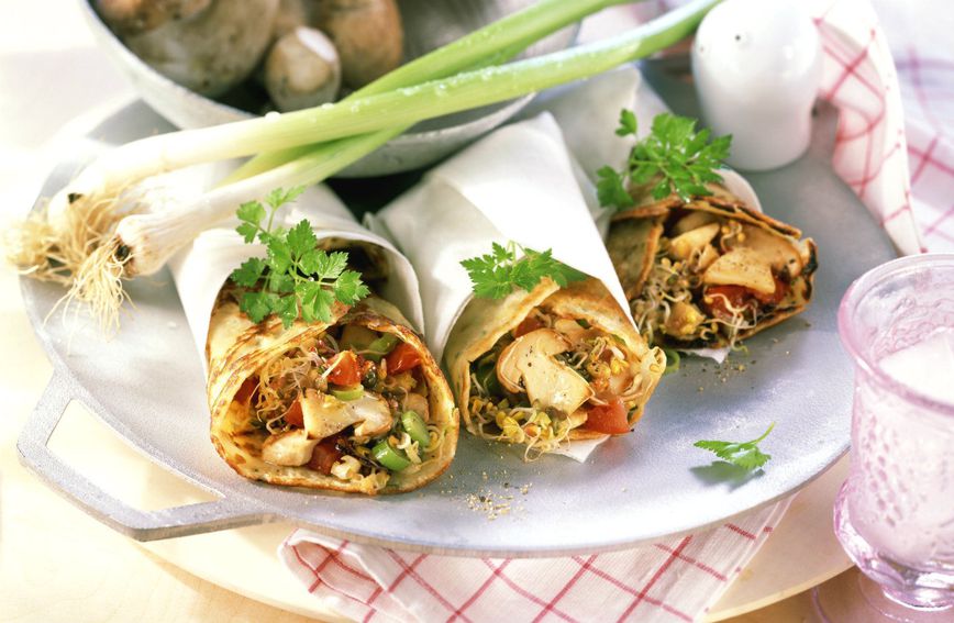 tortilje, gljive, večera, recept