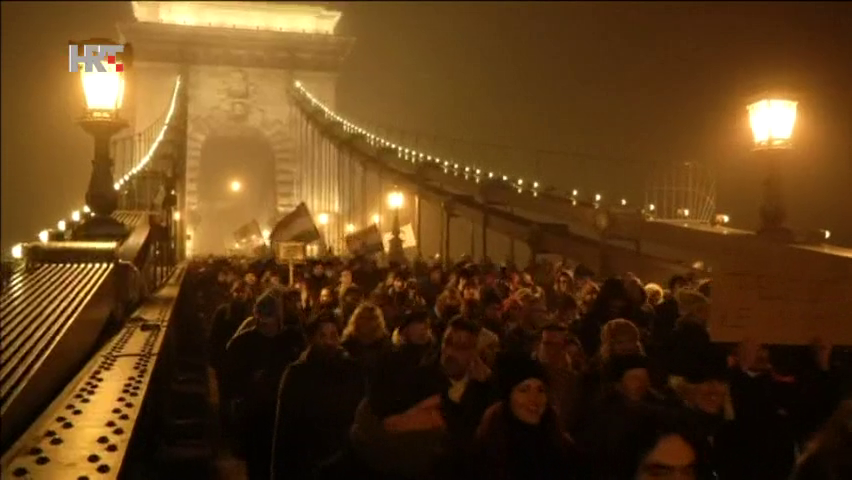 Ni hladnoća ne priječi Mađare da opet prosvjeduju