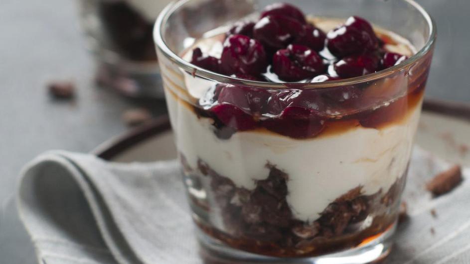 desert, recept, riža, čokolada, višnje