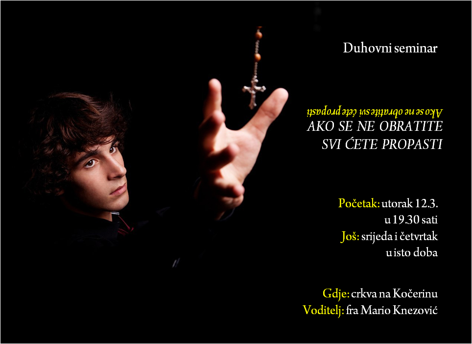 fra Mario Knezović, duhovni seminar