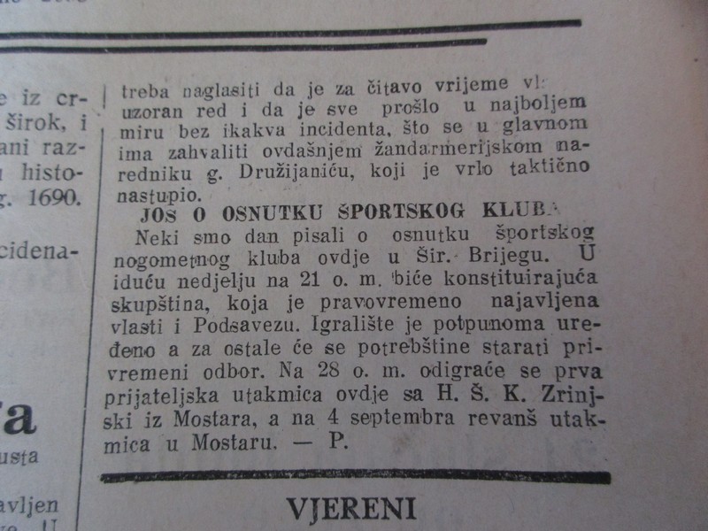 pogled u prošlost, Stadion HŠK Zrinjski