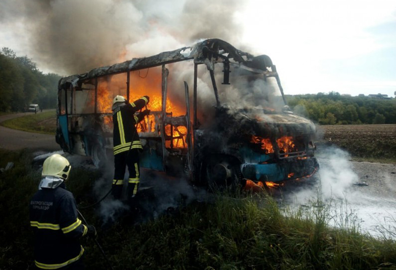 autobus, požar