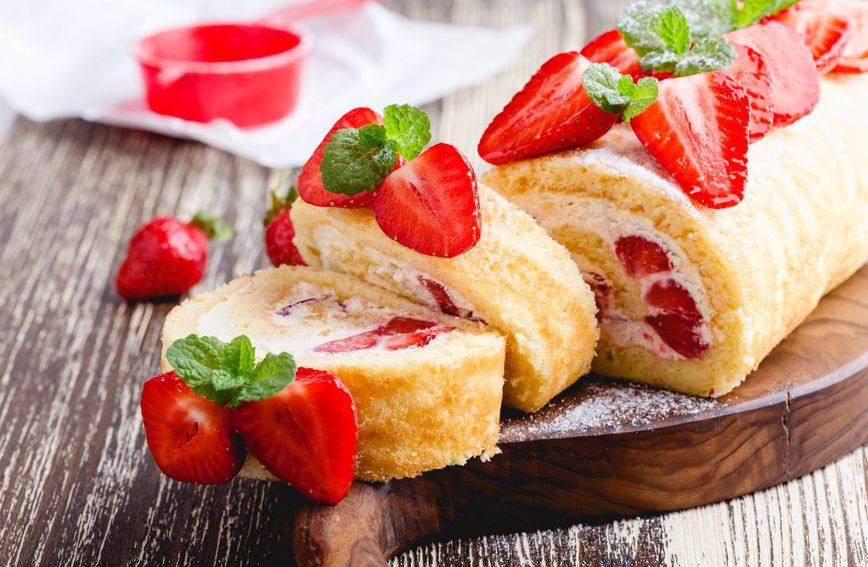 rolada od jagoda, recept