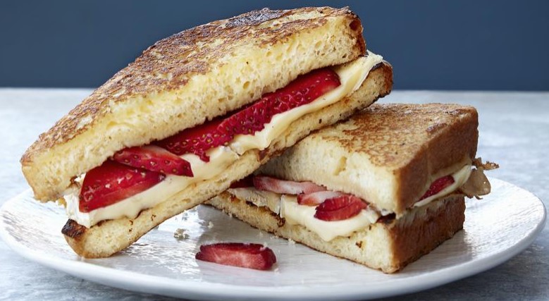 sendvič, sir, jagode, recept
