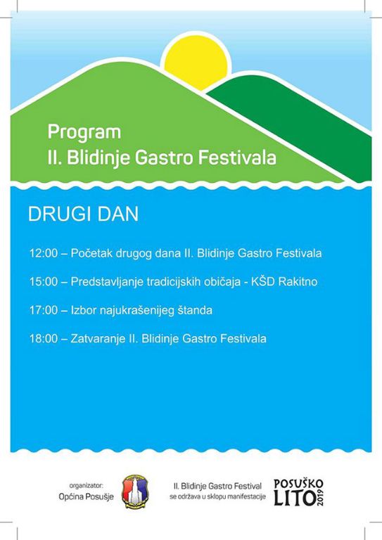 Blidinje, festival, Tradicionalna jela, novosti