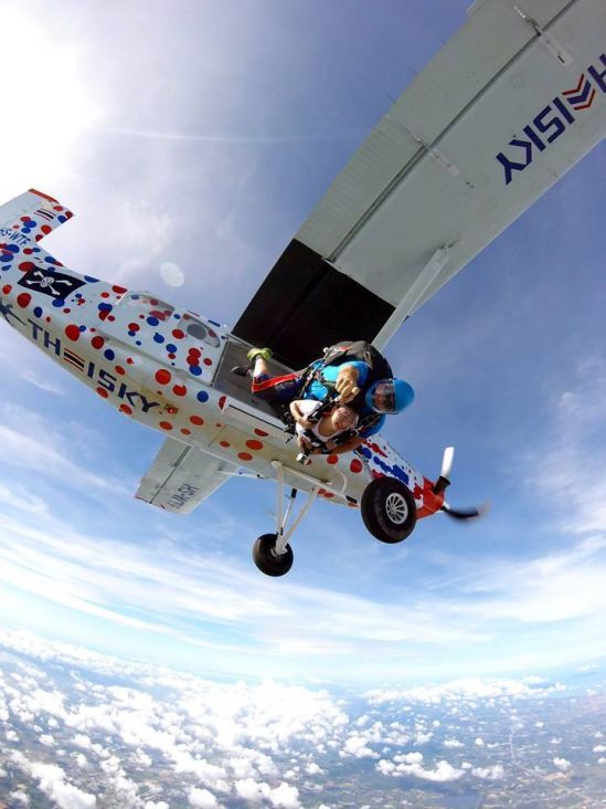 skok, prevara, padobran