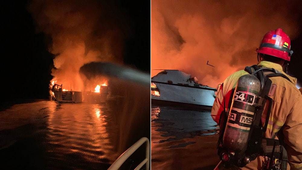 obalna straža, 34 osobe nestale , požar