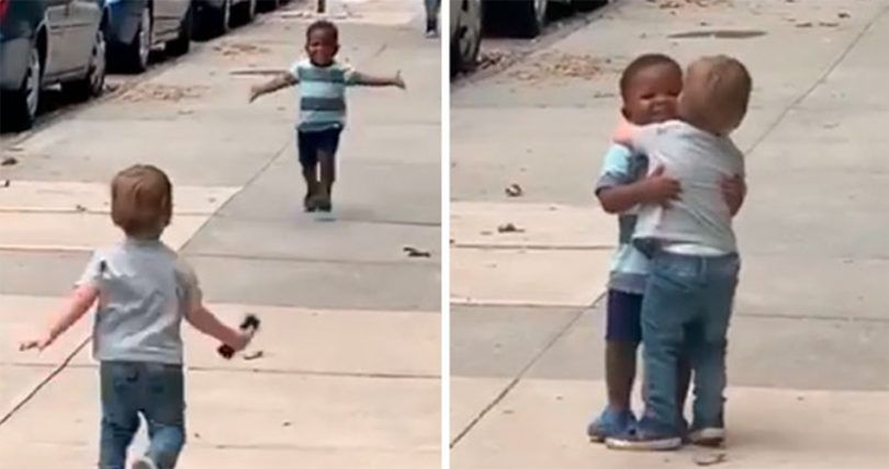 djeca, prijatelji, zagrljaj, puno zagrljaja