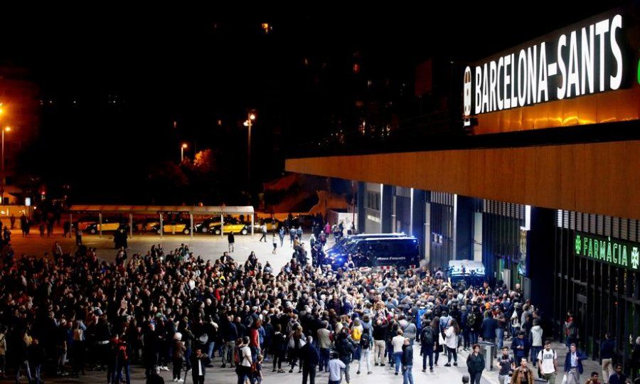 katalonija, blokada, kolodvor, barcelona