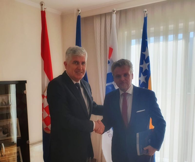 Dragan Čović, nastupni posjet, Johann Sattler, BIH