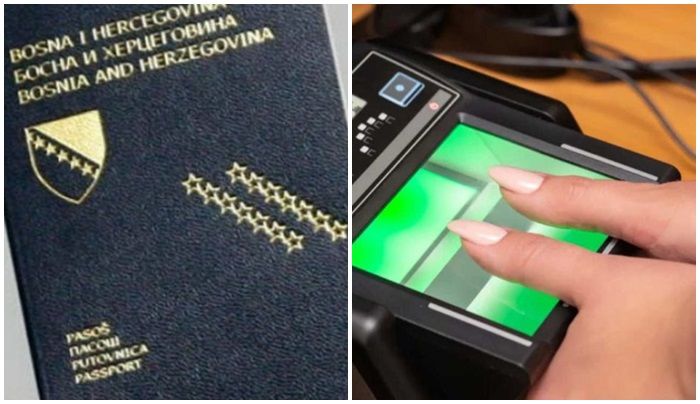 bh putovnice , skeniranje, otisak prstiju