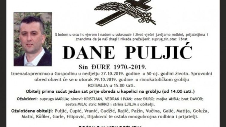 preminuo, profesor, Stolac