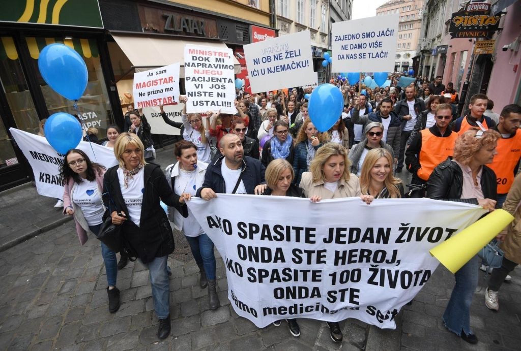 prosvjedi, Hrvatska, medicinske sestre