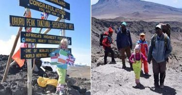 Kilimandžaro, Velika Britanija, najmlađa osoba