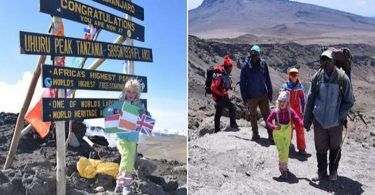 Kilimandžaro, Velika Britanija, najmlađa osoba
