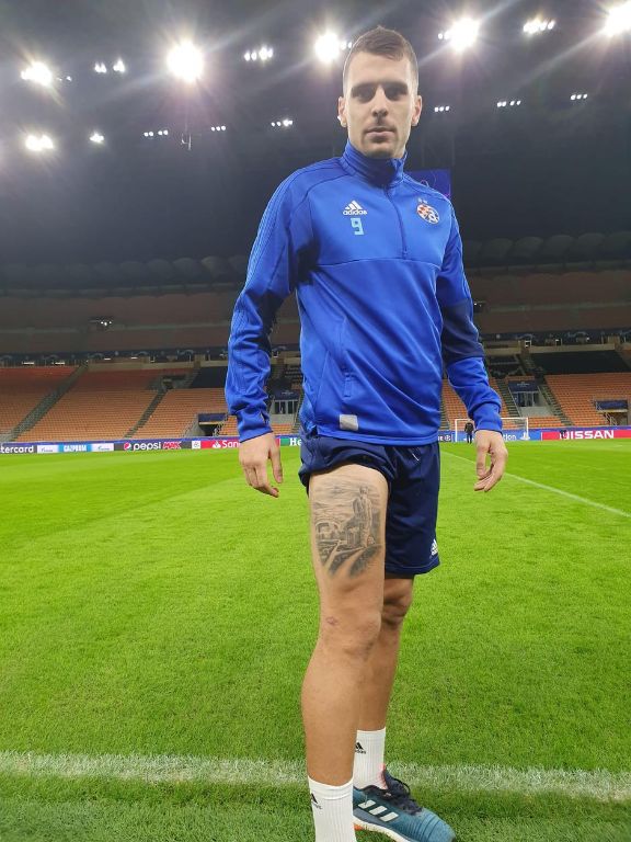 Komnen Andrić tetovaža, Dinamo, San Siro