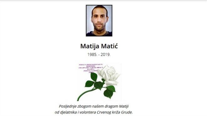 I Crveni križ iz Gruda se oprostio od plemenitog mladića velikog srca