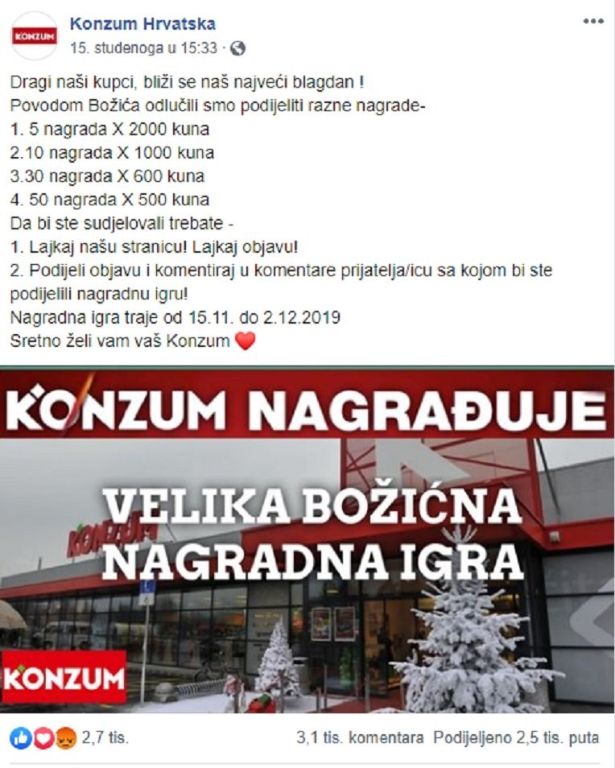 lažne nagradne igre