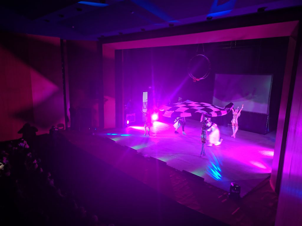 cirkus, led, klizanje, nastup