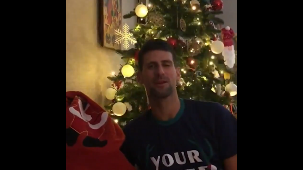 Novak Đoković, čestitka, Božić, video poruka