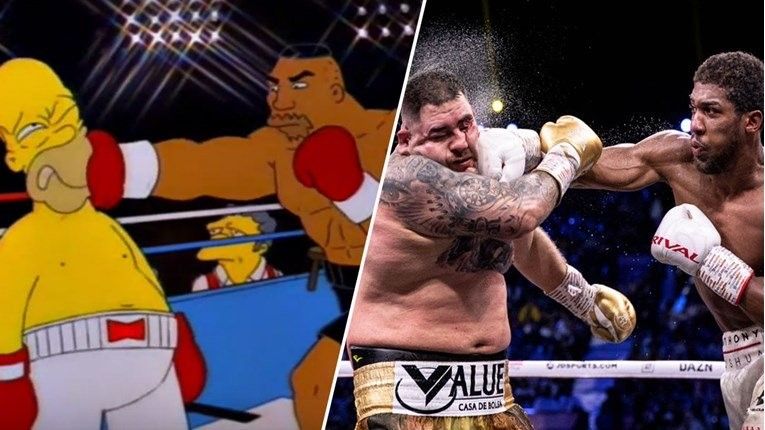 boksački meč, Antony Joshua, crtani Simpsoni