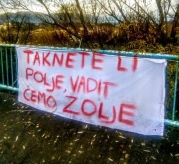 Veljački most, Veljaci Ljubuški, transparenti