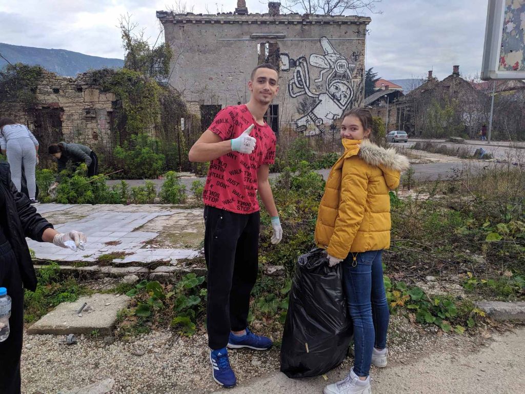 učenici, čistoća, Mostar