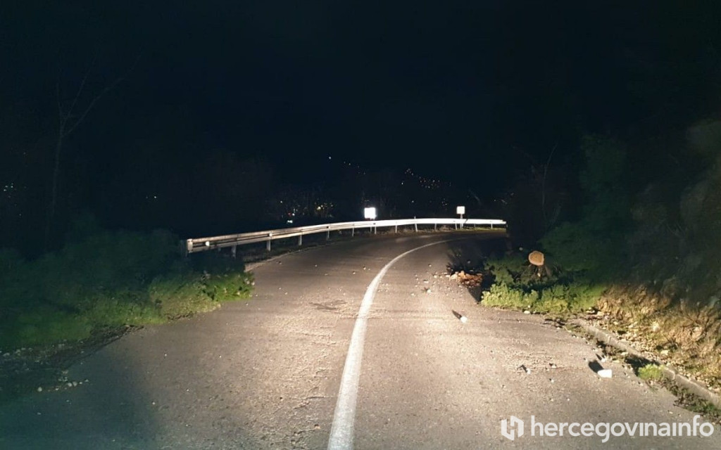 kobilovača, odron na cesti