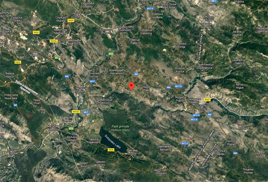 Epicentar potresa Domanovići