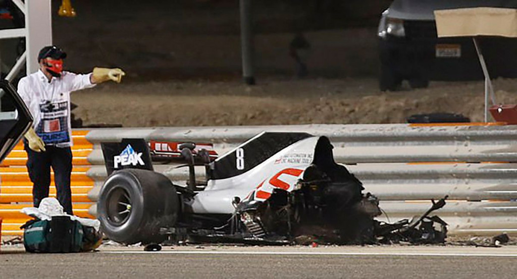 Nesreća bolida Romain Grosjeana
