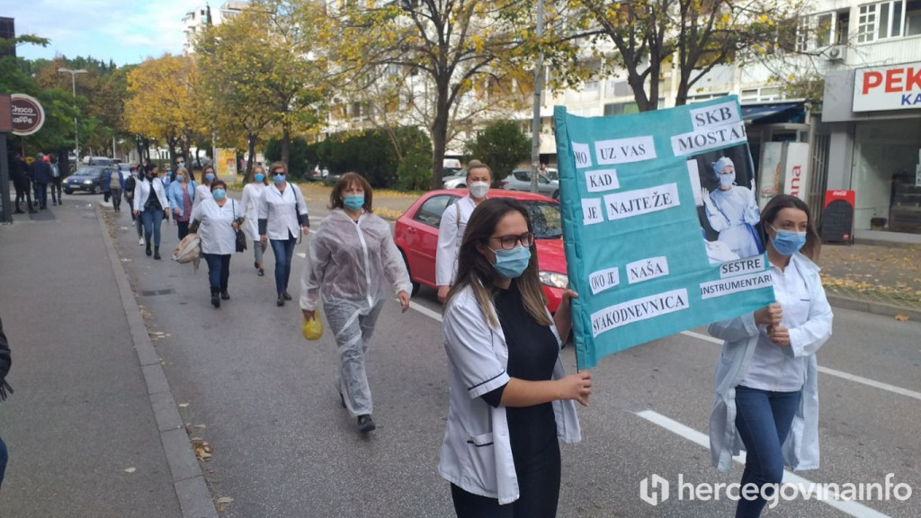 Štrajk upozorenja zdravstveni djelatnici sindikati